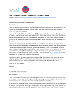Take a Stand for Service &ndash; Thunderclap Outreach Toolkit