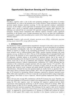 Opportunistic Spectrum Sensing and Transmissions