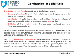 Solid fuel combustion Combustion of a carbon particle Combustion