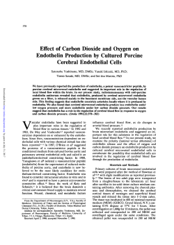 Effect of Carbon Dioxide and Oxygen on Endothelin