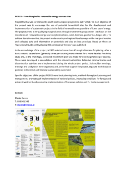 M2RES - From Marginal to renewable energy sources sites