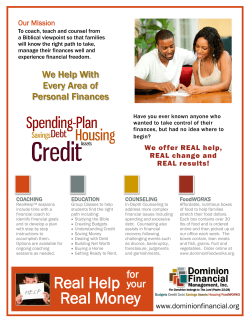 Real Money Real Help - Dominion Financial Management, Inc.