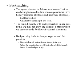 Backpatching