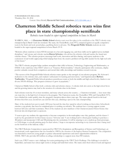 Chatterton Middle School robotics team wins first place in state