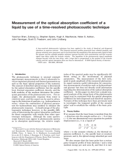 Measurement of the optical absorption coefficient