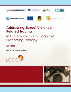 Addressing Sexual Violence Related Trauma In Eastern