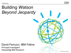 Building Watson A Brief Overview of the DeepQA Project