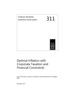 No. 311 Optimal Inflation with Corporate Taxation and Financial
