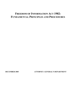 FOI - Attorney-General`s Department