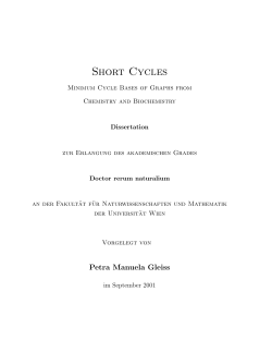 Short Cycles - Theoretical Biochemistry Group