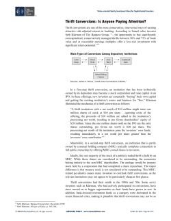 Thrift Conversions - The Manual of Ideas