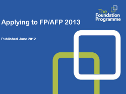 AFP offers - NLE - University of Nottingham