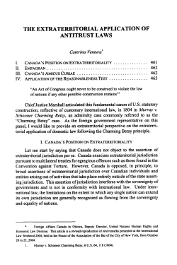 the extraterritorial application of antitrust laws