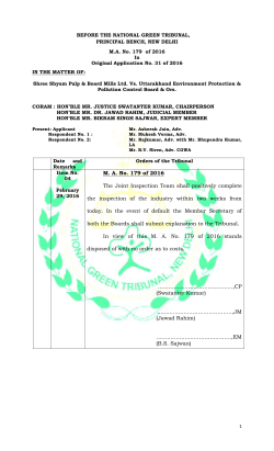 M. A. No. 179 of 2016 The Joint Inspection Team shall positively