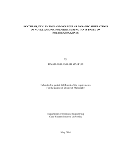 SYNTHESIS, EVALUATION AND MOLECULAR