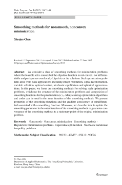 Smoothing methods for nonsmooth, nonconvex minimization