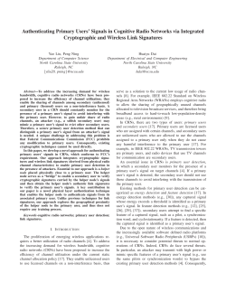 Authenticating Primary Users` Signals in Cognitive Radio Networks