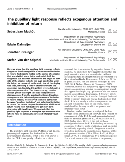 The pupillary light response reflects exogenous