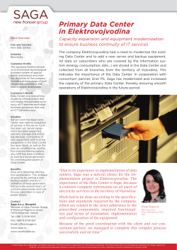 Primary Data Center in Elektrovojvodina