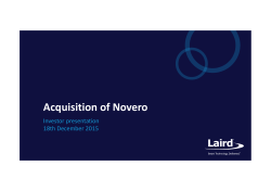 Acquisition of Novero