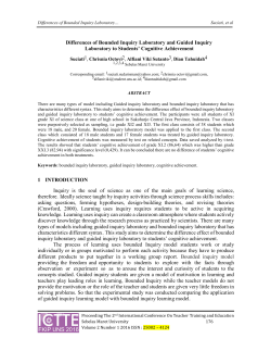 Differences of Bounded Inquiry Laboratory and Guided
