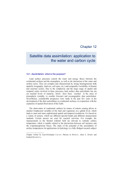 Télédétection pour l`Observation des Surfaces Continentales