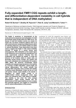 Fully expanded FMR1 CGG repeats exhibit a length