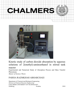Kinetic study of carbon dioxide absorption by aqueous solutions of 2