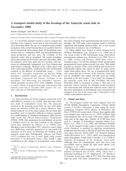 A transport model study of the breakup of the Antarctic ozone hole in