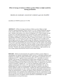 Effect of storage of achenes of Bidens gardneri Baker on light
