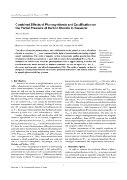 Combined Effects of Photosynthesis and Calcification on