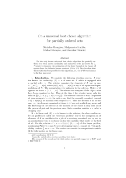 On a universal best choice algorithm for partially ordered sets