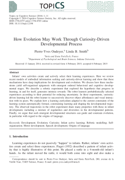 How Evolution may work through Curiosity