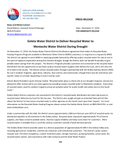 Goleta Water District to Deliver Recycled Water to Montecito Water