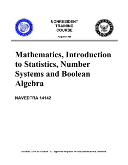 Mathematics, Introduction to Statistics, Number Systems and