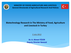 Slayt 1 - Regional Agricultural Biotechnology Network 2015