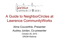 Quick Guide to NeighborCircles