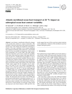 Atlantic meridional ocean heat transport at 26   N