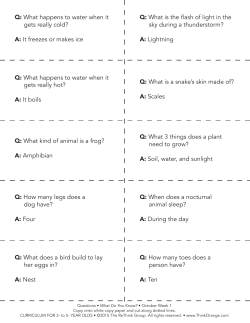 Q: What happens to water when it gets really cold? A: It freezes or