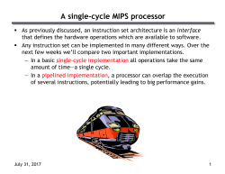 A single-cycle MIPS processor