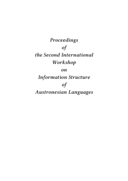 Proceedings of the Second International Workshop on Information