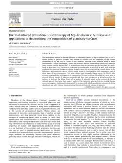 Thermal infrared (vibrational) spectroscopy of Mg&ndash;Fe olivines A