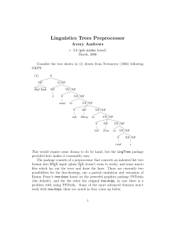 Linguistics Trees Preprocessor