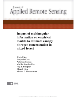 Impact of multiangular information on empirical models to estimate