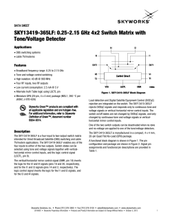 SKY13419-365LF 0.25-2.15 GHz 4x2 Switch Matrix with