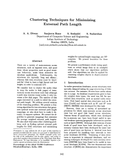 Clustering Techniques for Minimizing External Path Length