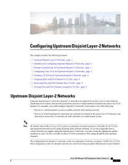 Configuring Upstream Disjoint Layer-2 Networks