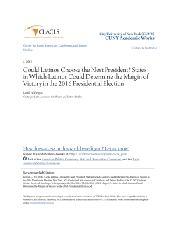 Could Latinos Choose the Next President? States in Which Latinos