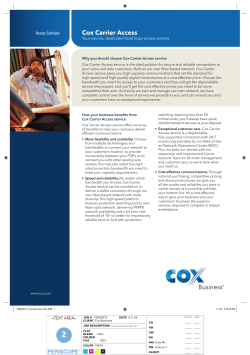 Cox Carrier Access - Cox Communications
