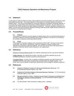 Asbestos Operations and Maintenance Program
